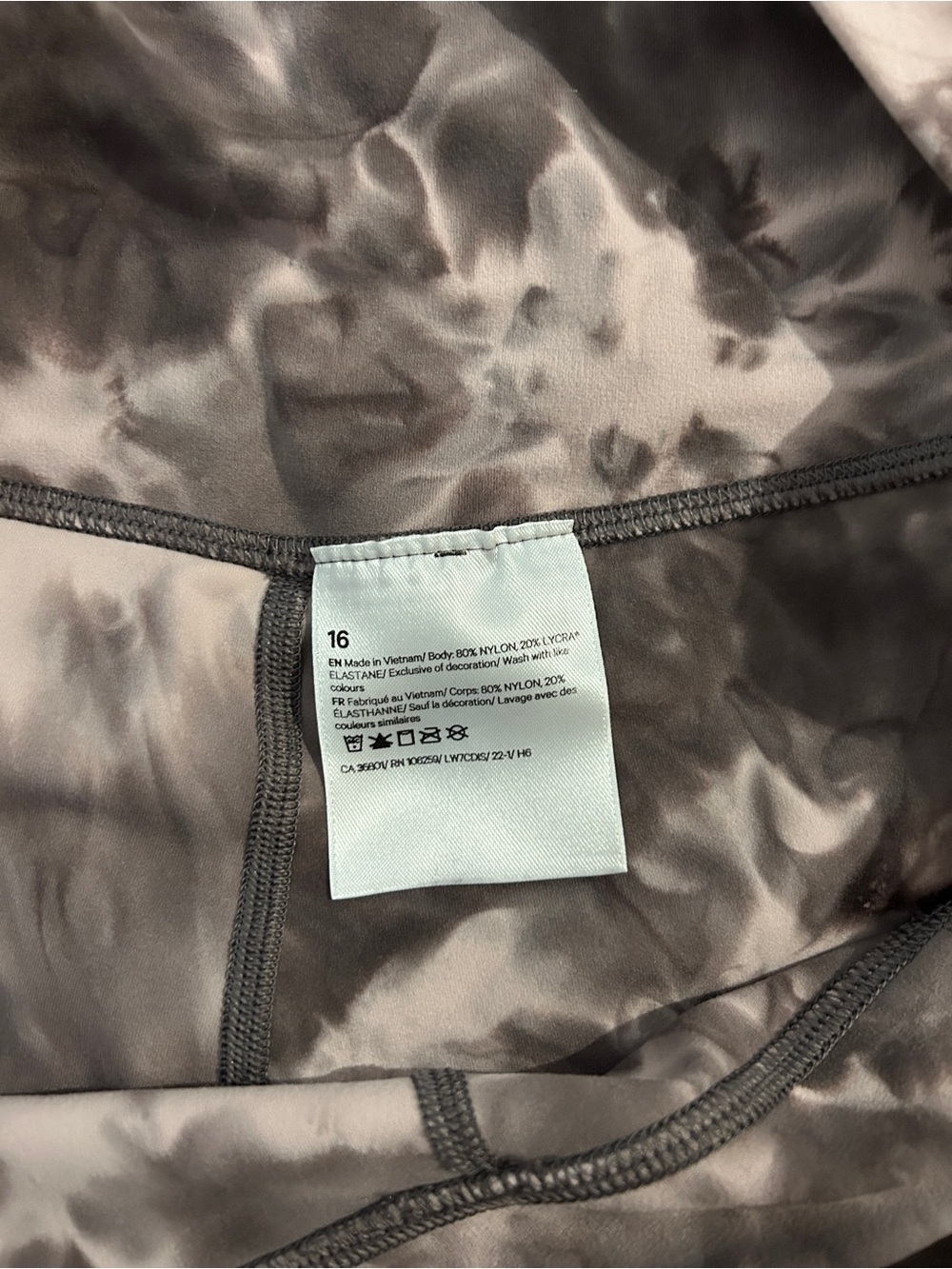 Lululemon Align High-Rise Short 6" Diamond Dye Pitch Grey Size 16 - Picture 3 of 10